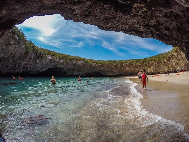 Hidden Beach in the Marietas Islands nayarit